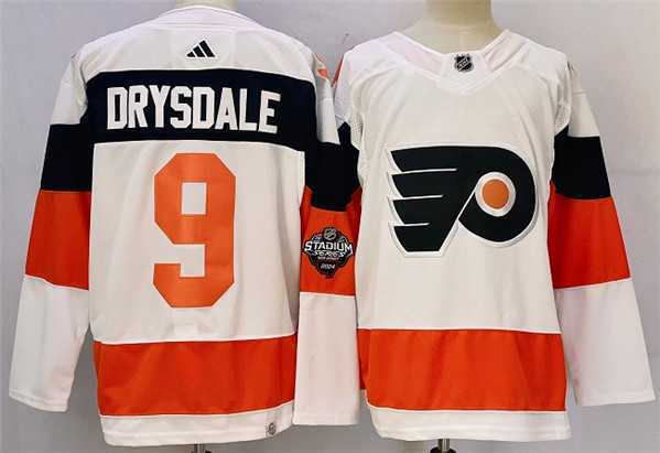 Men's Philadelphia Flyers #9 Jamie Drysdale White 2024 Stadium Series Stitched Jersey,We sell and wholesale Men's Philadelphia Flyers #9 Jamie Drysdale White 2024 Stadium Series Stitched Jersey on line form chian!